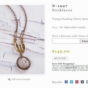 Mark Edge Liberty Quarter Necklace